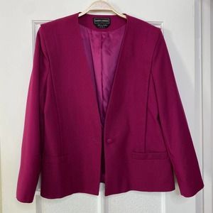 Vintage Patricia Roberts Fuchsia Pink Blazer Jacket VTG 16